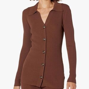 Amazon The Drop Women's Constance Rib Button-Down Sweater